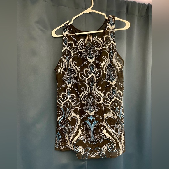 WHBM Embroidered Mesh Tank - Picture 4 of 6